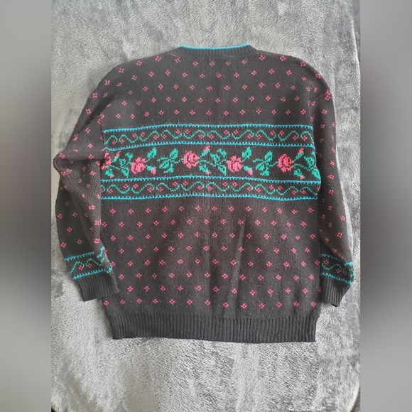 Nan Dorsey 90's Floral Knit Sweater - Picture 4 of 5